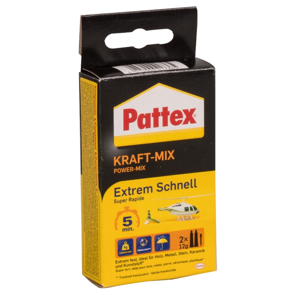 Pattex® "Kraft-Mix Extrem Schnell" Kleber, transparent, 2 x 12 g image number 1