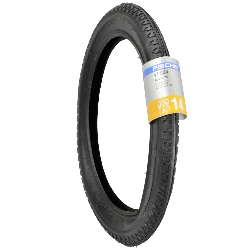 FISCHER Fahrradmantel 14" 47-254 Stra&szlig;e f&uuml;r Kinderr&auml;der image number 1