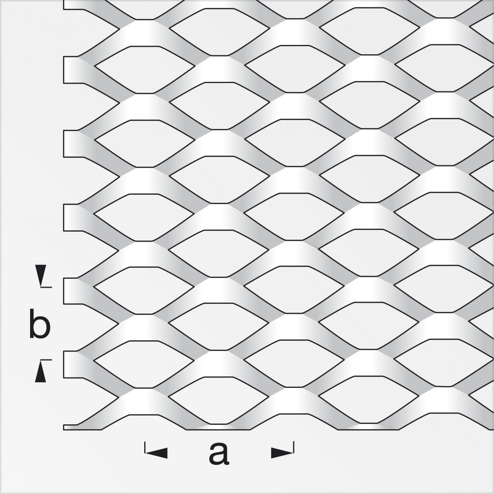 Streckmetall Stahl 2,8 x 250 x 500 mm image number 0