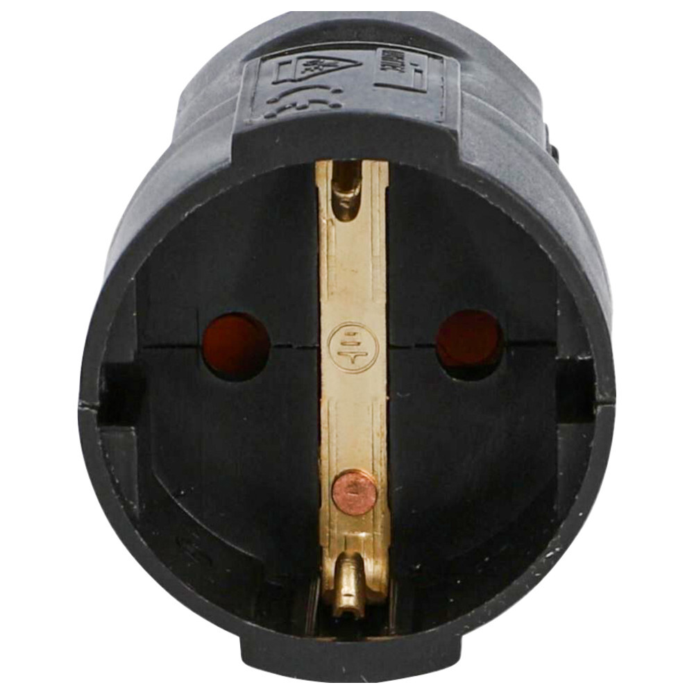 Schutzkontakt Kupplung Kunststoff, IP20, schwarz image number 1
