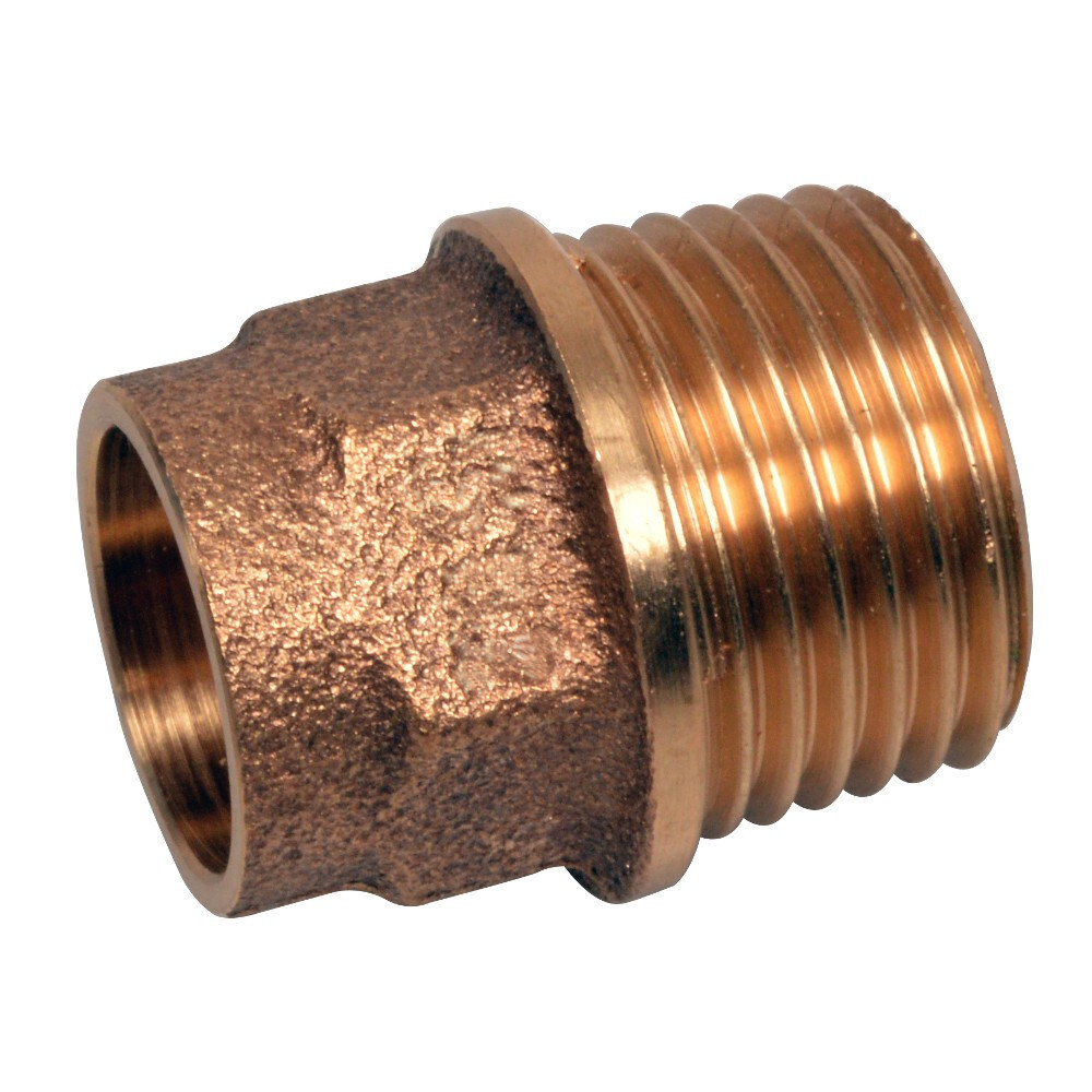 Übergangsnippel für Kupferrohr Rotguss 15 mm x ½'' Aussengewinde