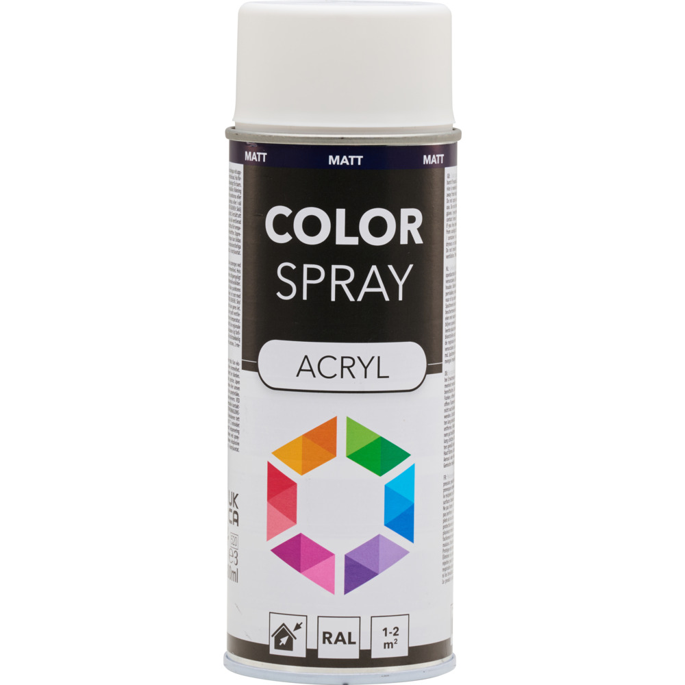 Lackspray matt 400ml Acryl RAL9016 verkehrswei&szlig; image number 0