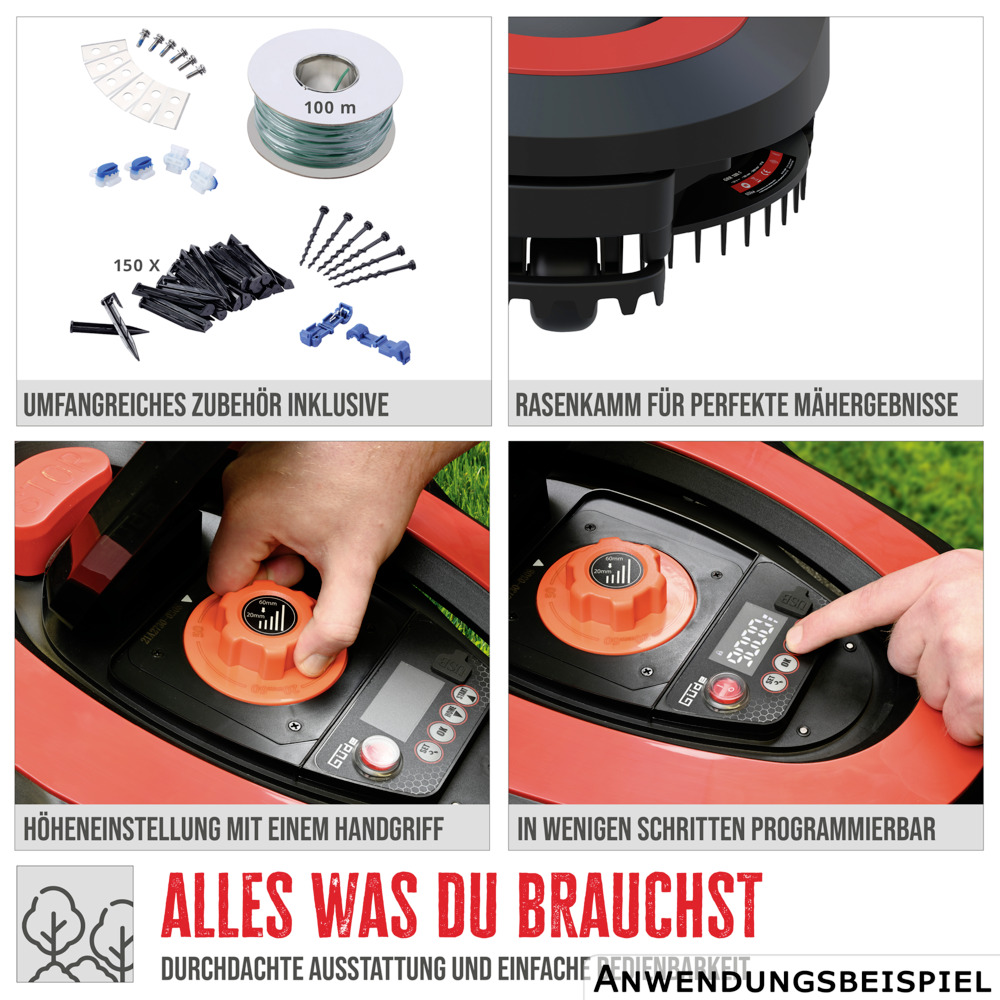 Güde® Roboter Rasenmäher GRR 180.1 bis 600 m² image number 13