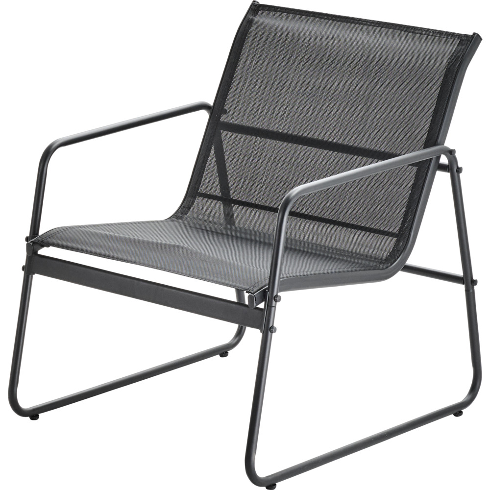 Lounge-Set 4-teilig mit Metallgestell und Glastisch image number 2