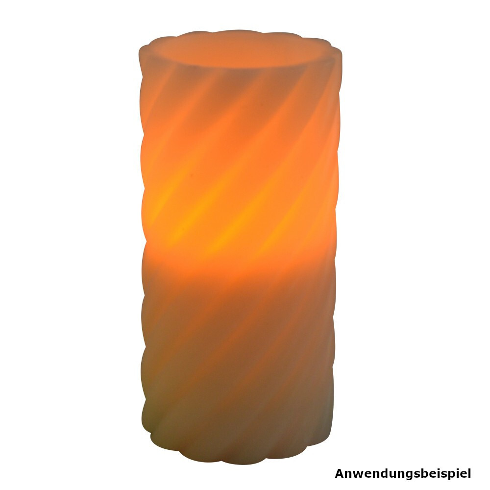 LED Echtwachs Kerze Ø7x15 cm Twist image number 1