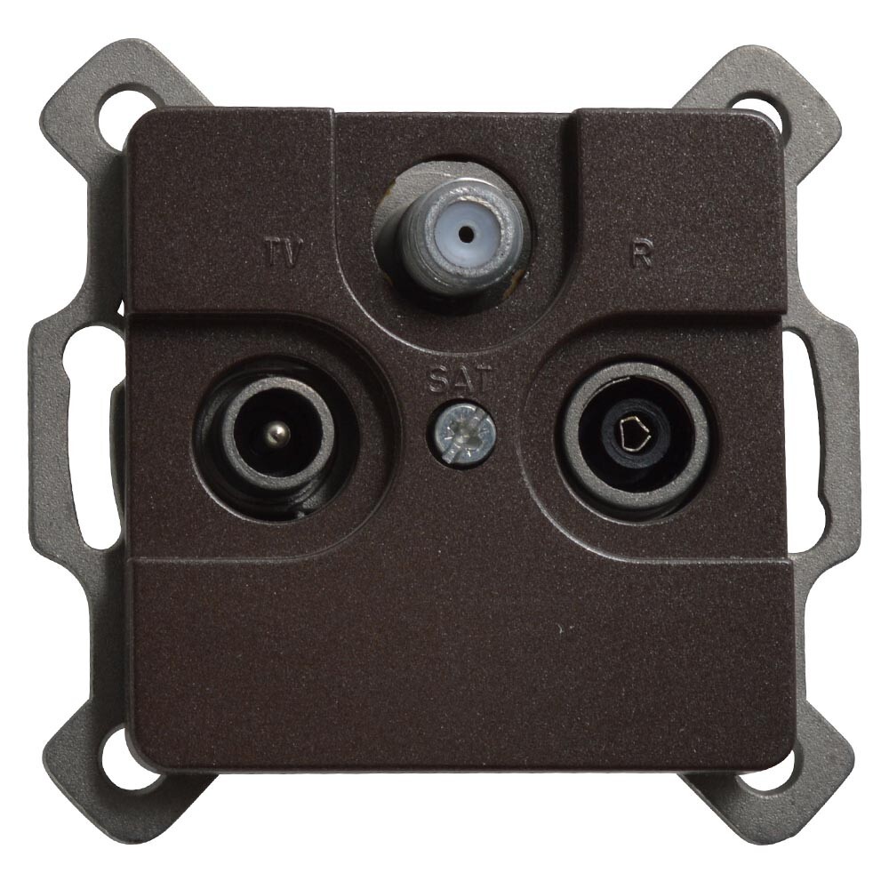 REV Antennendose TV/RF/Sat EverLuxe espresso Unterputz