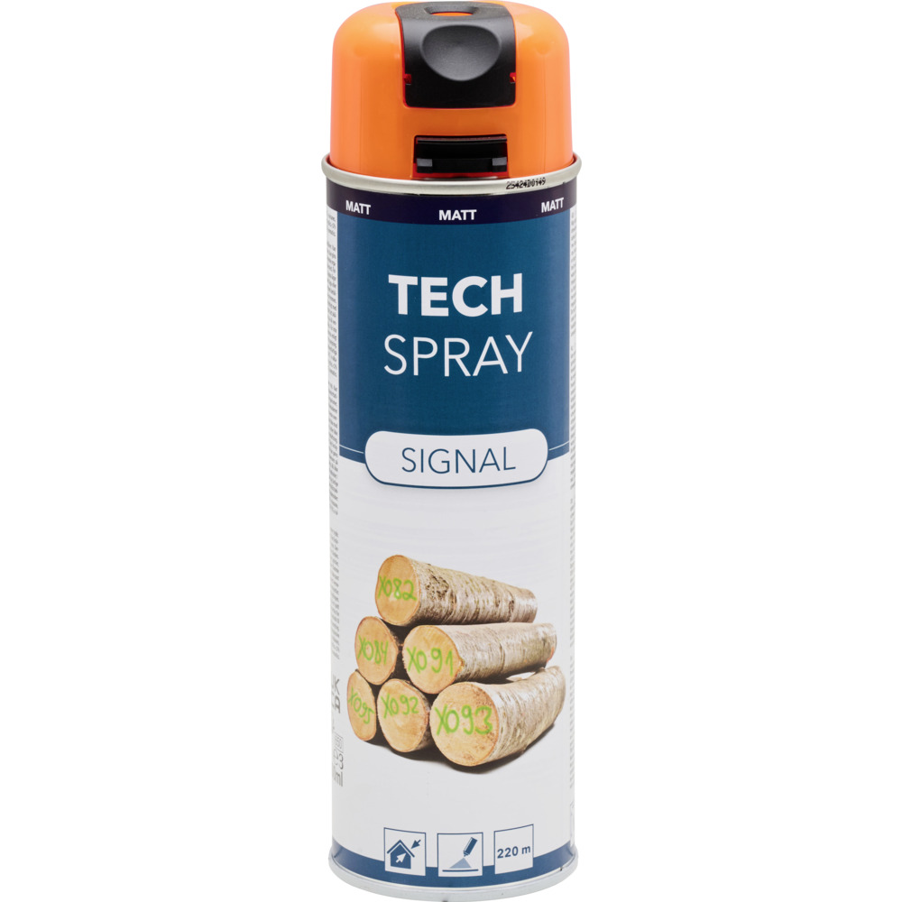 Tech Spray Signal matt, Markierspray 500 ml Orange image number 4