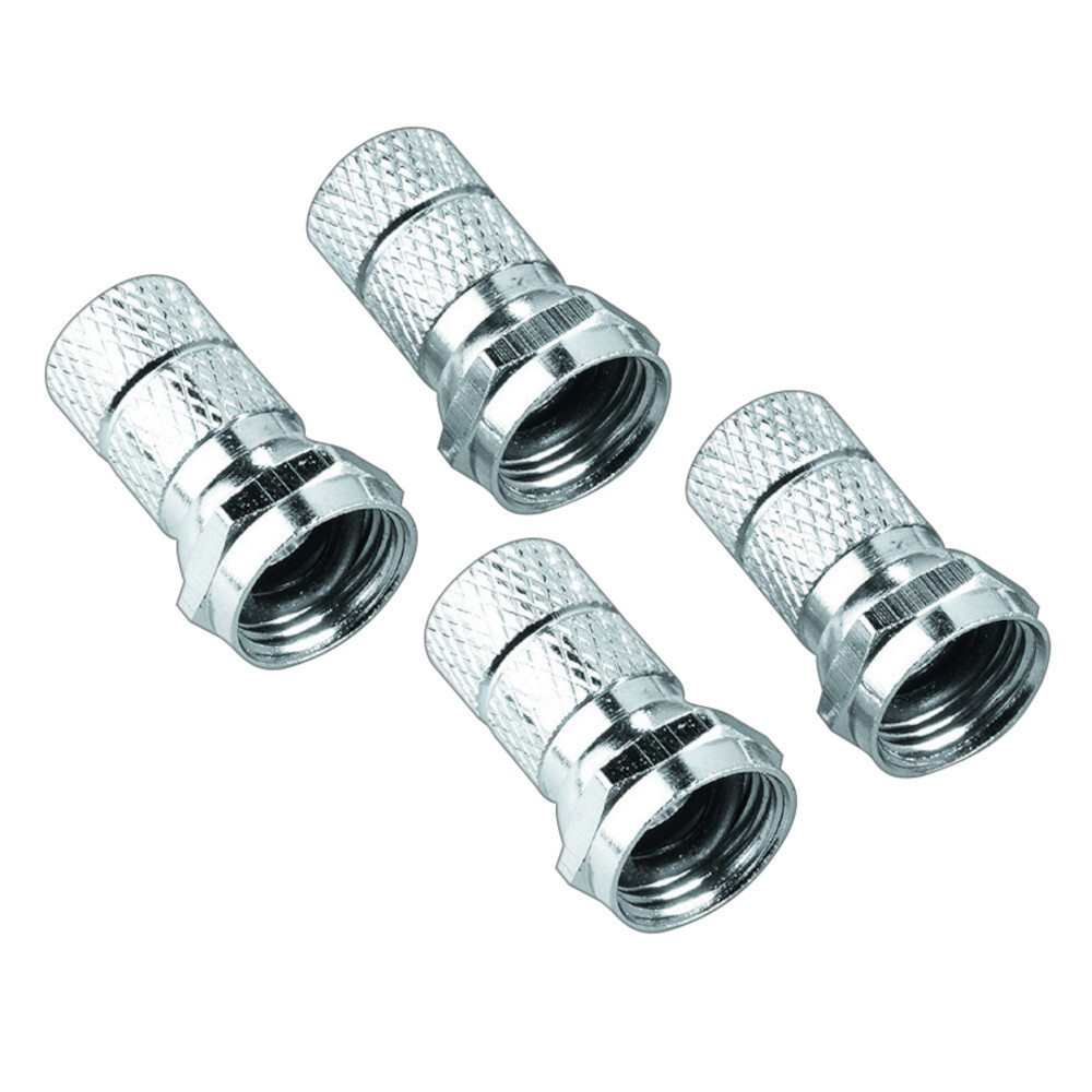 hama® F-Stecker-Set, 4 Stück Ø 7mm, gerade