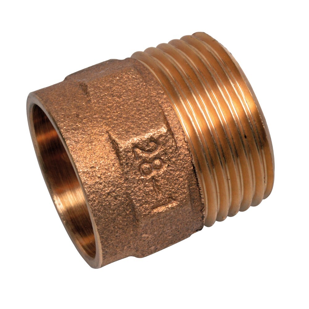 Übergangsnippel für Kupferrohr Rotguss 28 mm x 1'' Aussengewinde image number 0
