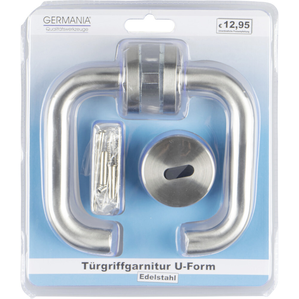 GERMANIA® Türgriff Drückergarnitur U-Form aus Edelstahl image number 3