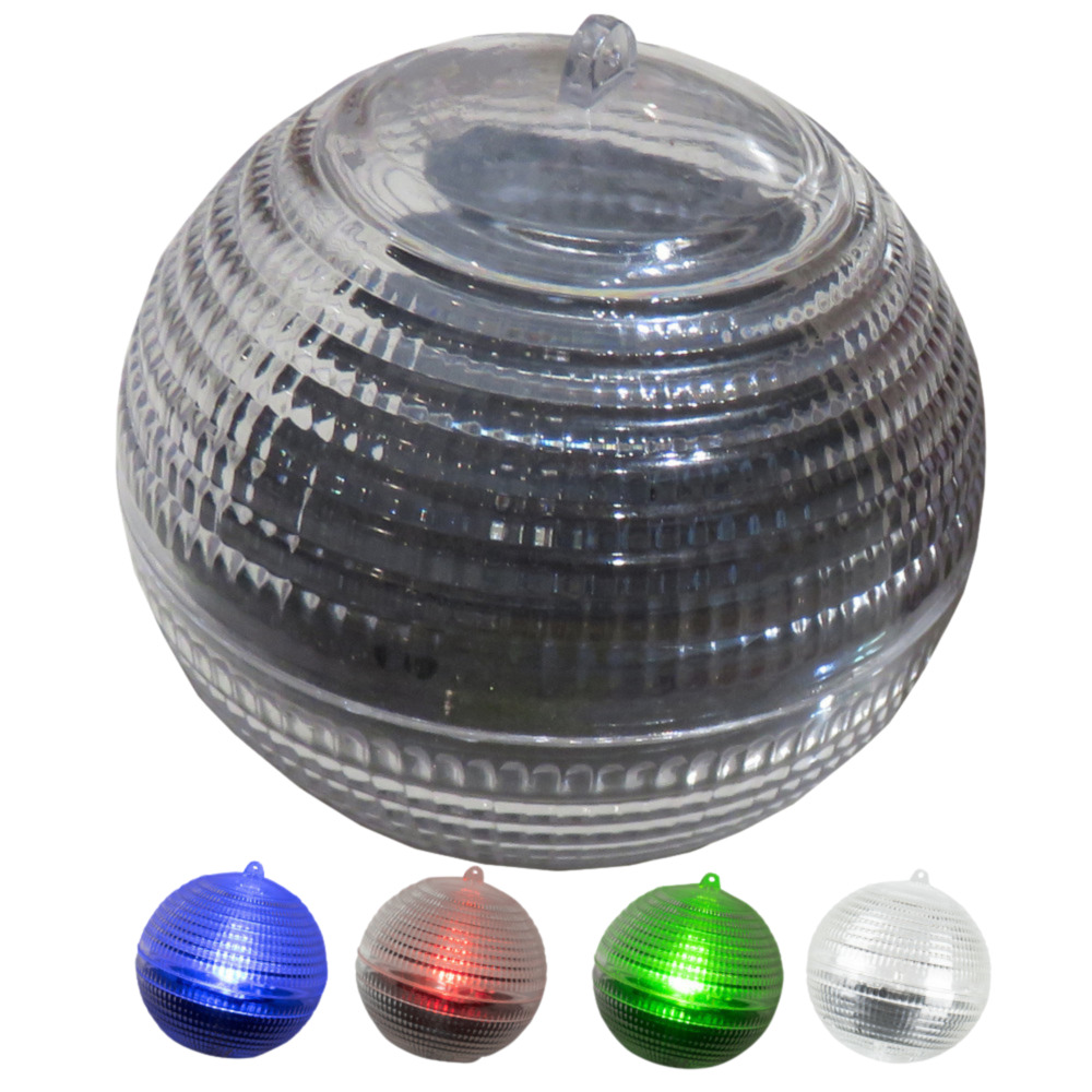 LED Solar Schwimmkugel Ø 8 cm aus Kunststoff mit Farbwechsel