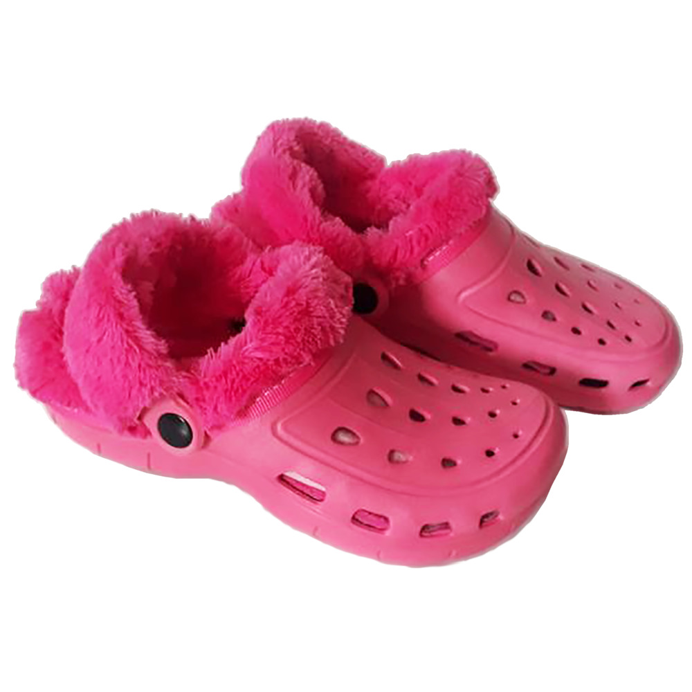 Clogs Größe 36 bis 45 aus Kunststoff in verschiedenen Farben mit Fell image number 1