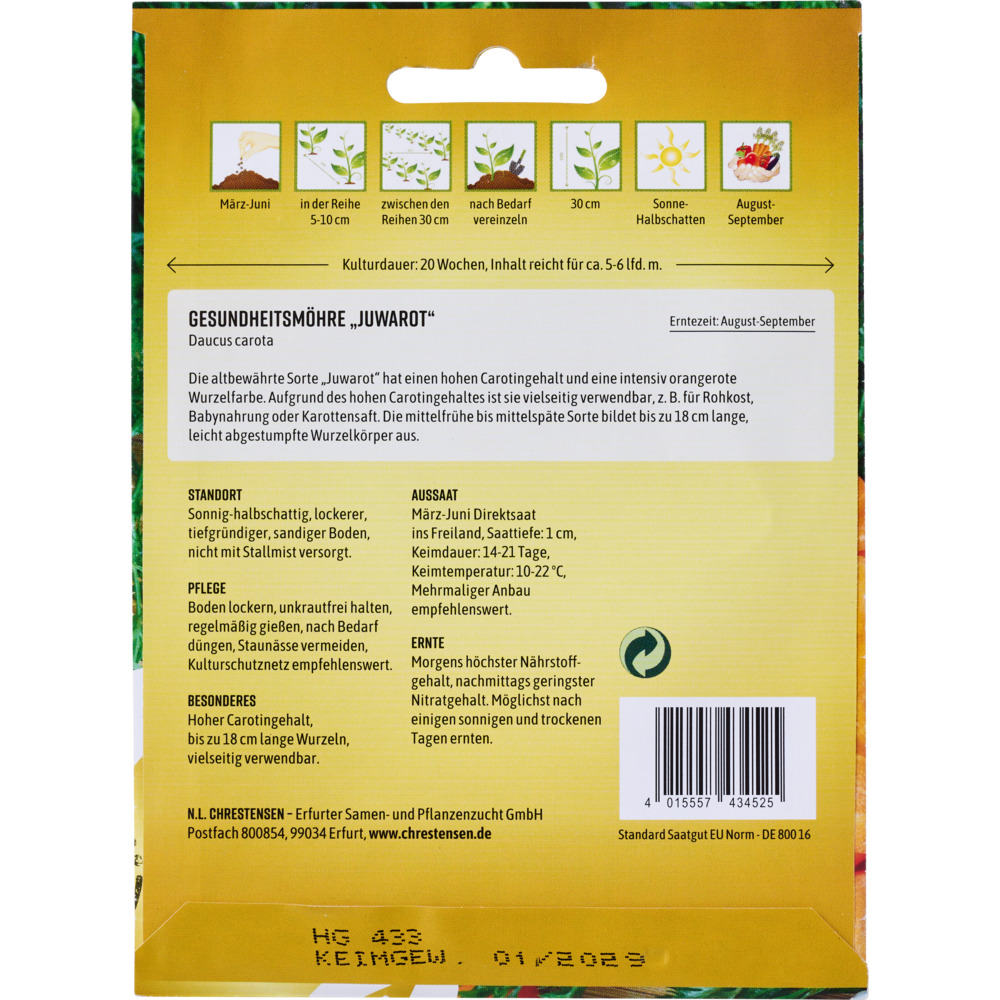 Saatgut Gesundheits-M&ouml;hre Juwarot image number 1