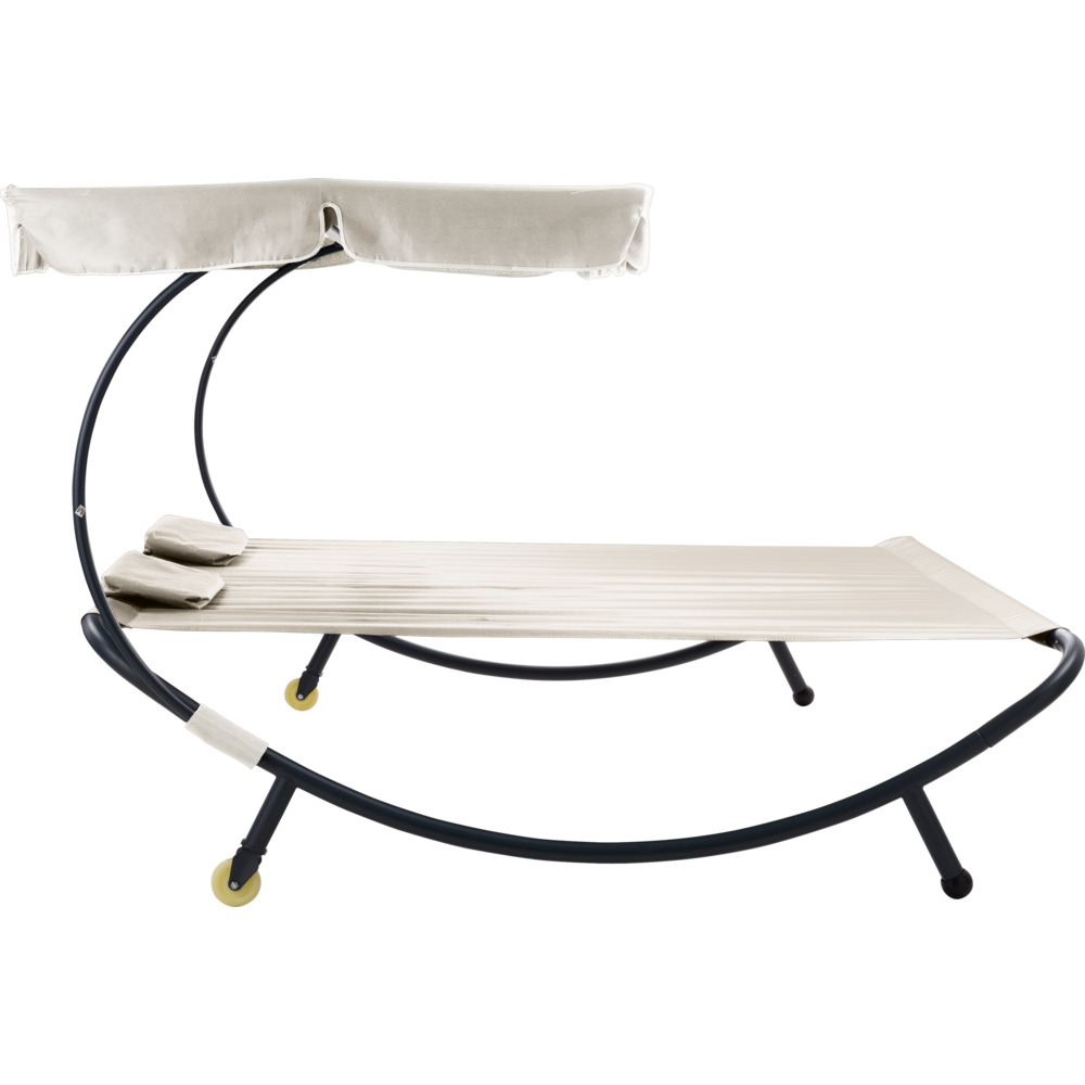 Doppel-Sonnenliege mit Dach beige image number 1