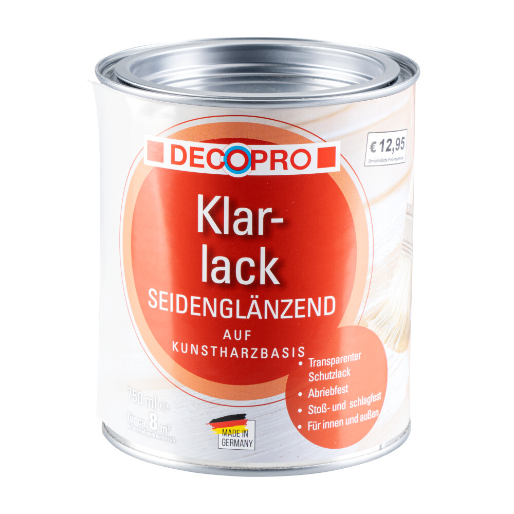 DECOPRO Klarlack farblos 750 ml seidenglänzend image number 0