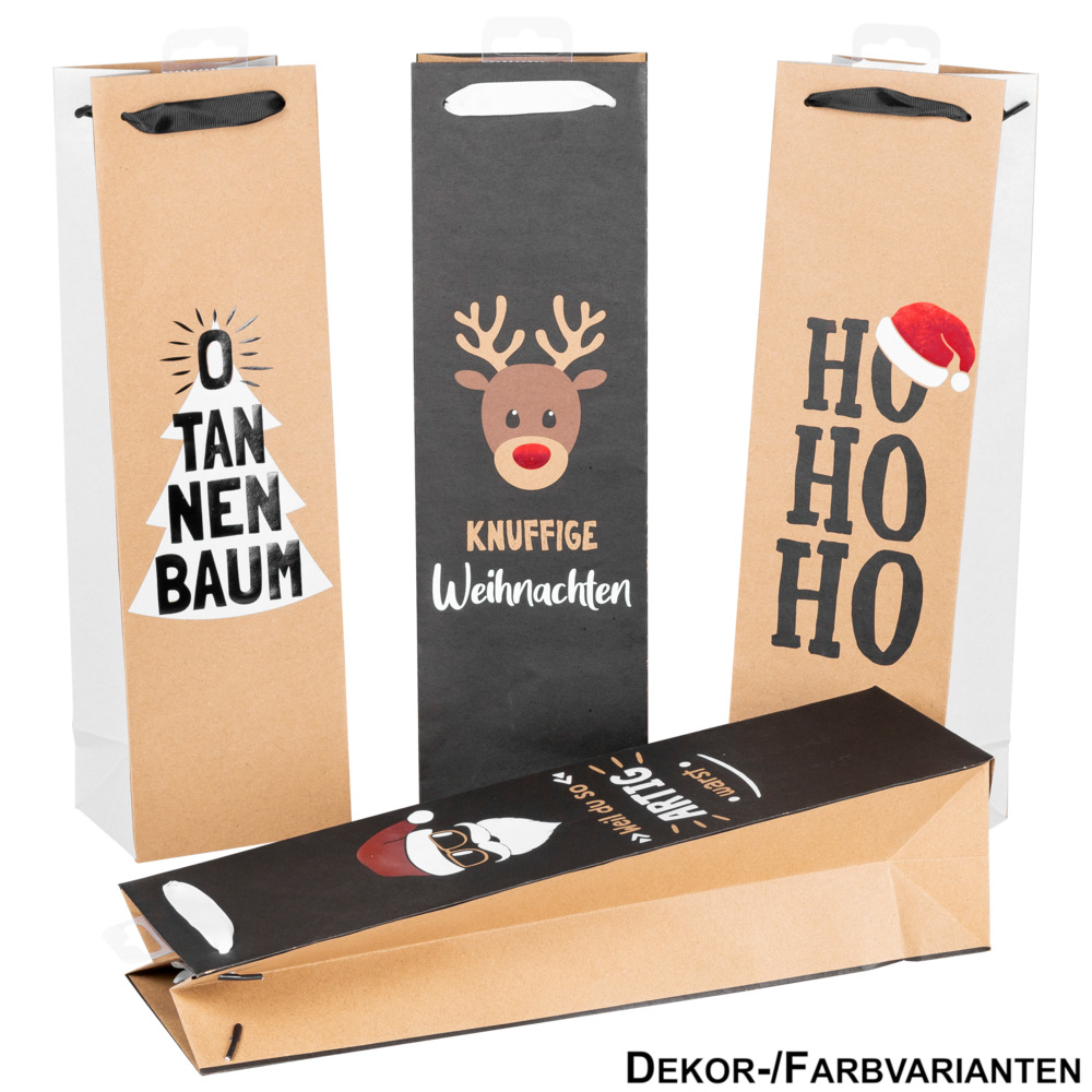 Flaschentasche ''Premium Xmas Nature Trend"