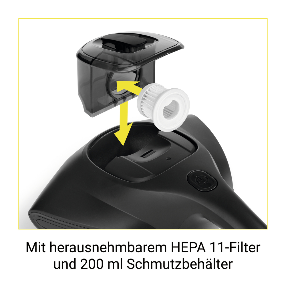 N8WERK Milben Handstaubsauger mit UV-C Licht, schwarz image number 1