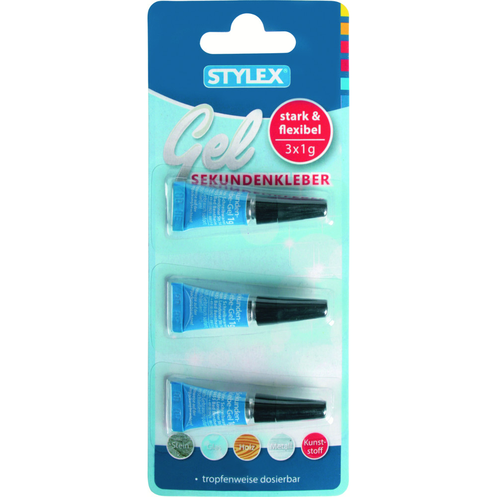 Sekundenkleber Gel 3 x 1 g Tuben extra stark image number 0
