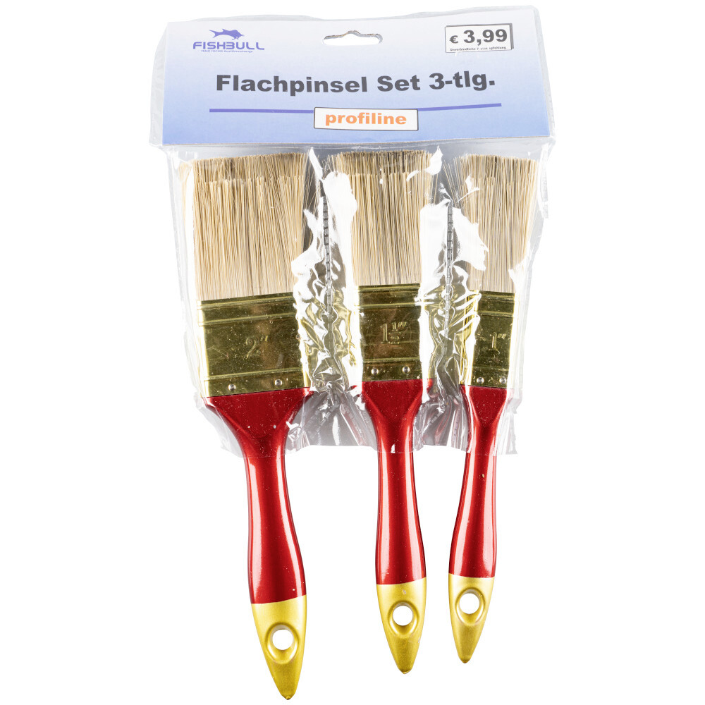 FISHBULL Flachpinsel Set Profiline 3-teilig in verschiedenen Größen image number 1