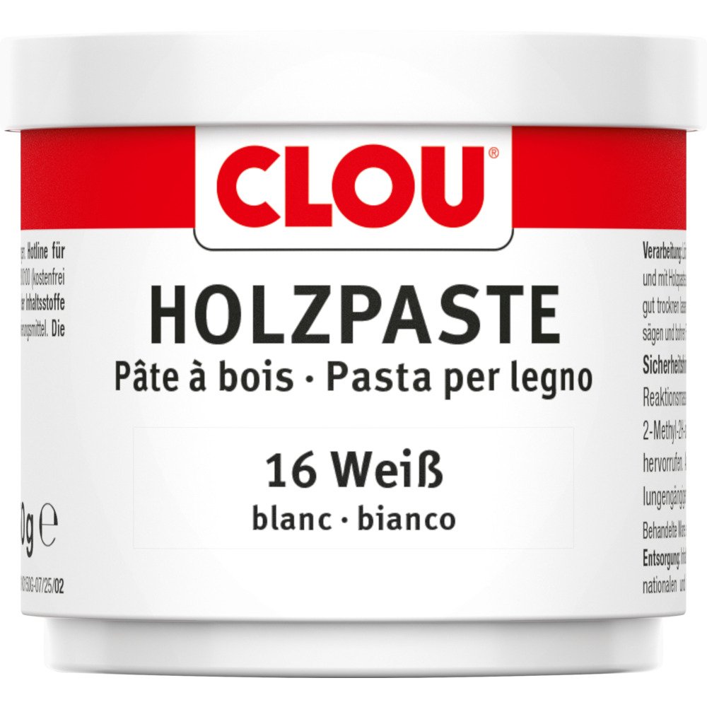 Clou&reg; Holzpaste-Dose Holzreparaturmasse Nr.16 wei&szlig; image number 0