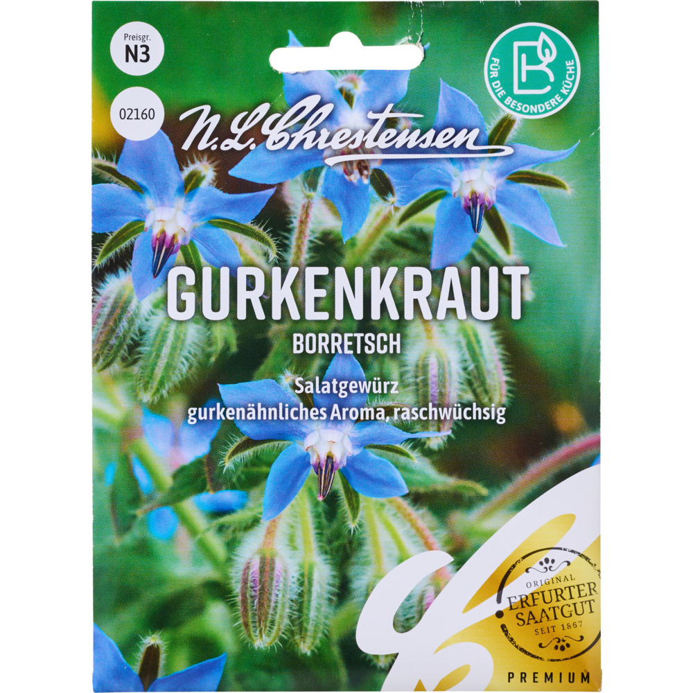 Saatgut Gurkenkraut Borretsch f&uuml;r ca. 80 Pflanzen image number 0