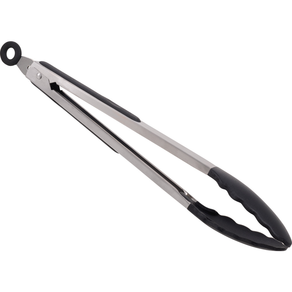 Grillzange Edelstahl 33 cm mit Silikon-Kopf