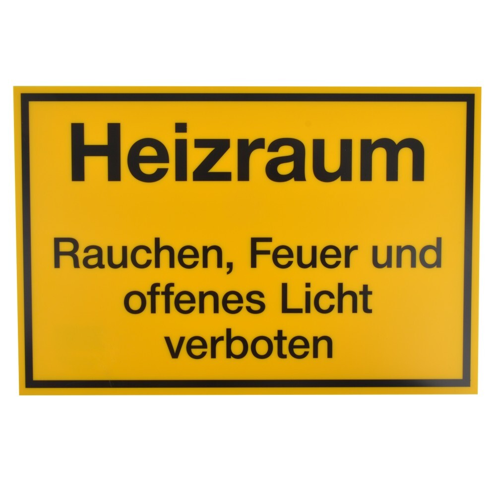 Schild Heizraum 300 x 200 mm image number 0