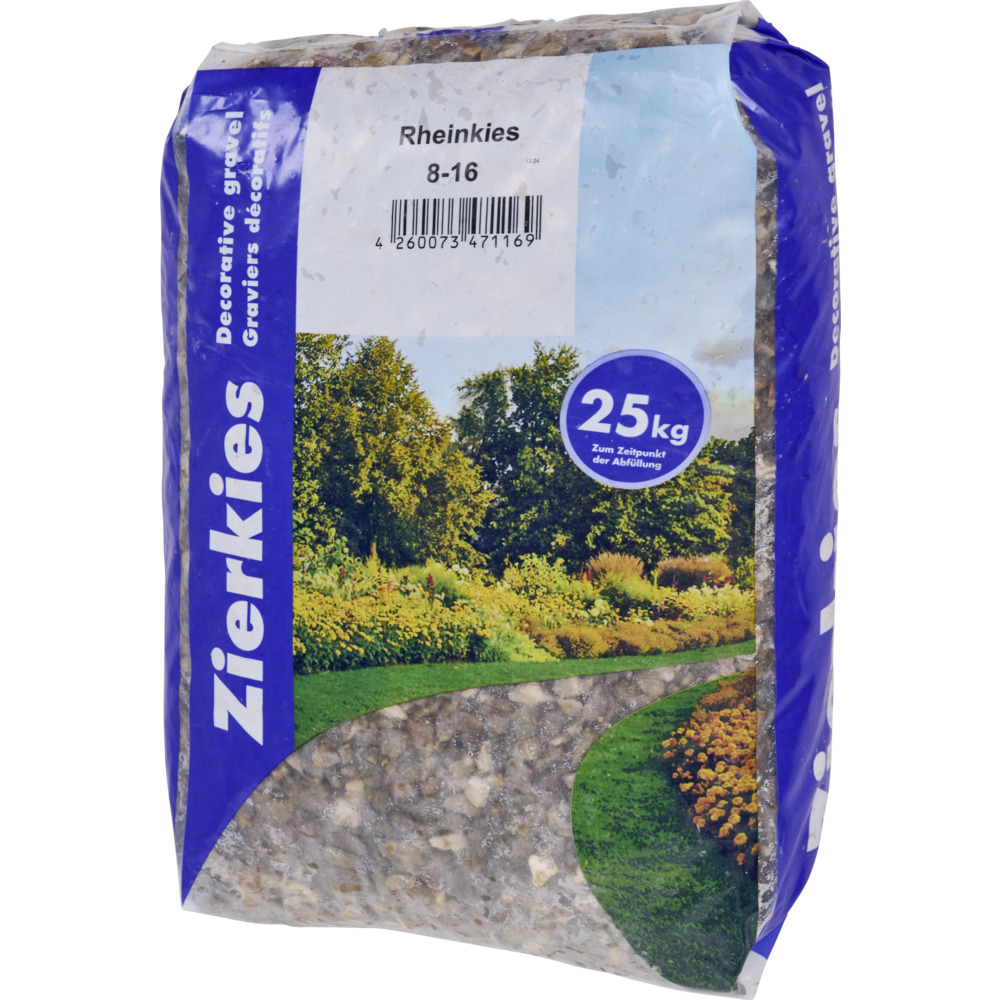 Rheinkies in Körnung 8 bis 16 mm im 25 kg Sack image number 1