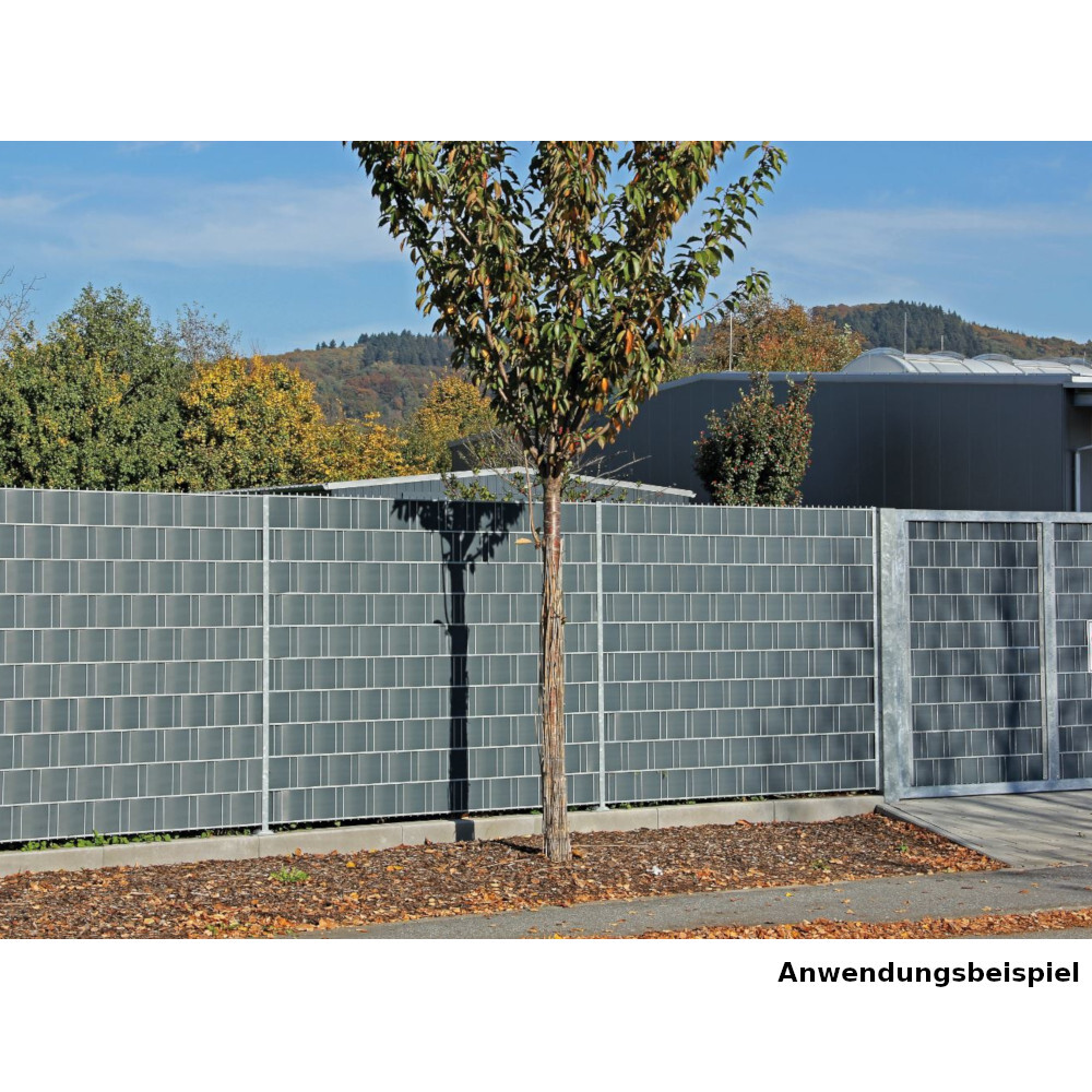 Zaun-Sichtschutz 35 m x 19 cm grün 100 % blickdicht und formstabil image number 1
