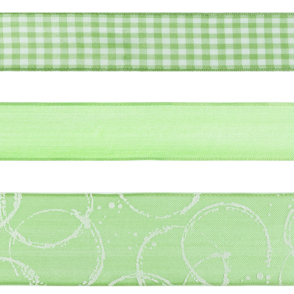 Geschenkband Premium grün-rosa-türkis, 2 m x 40 mm image number 2
