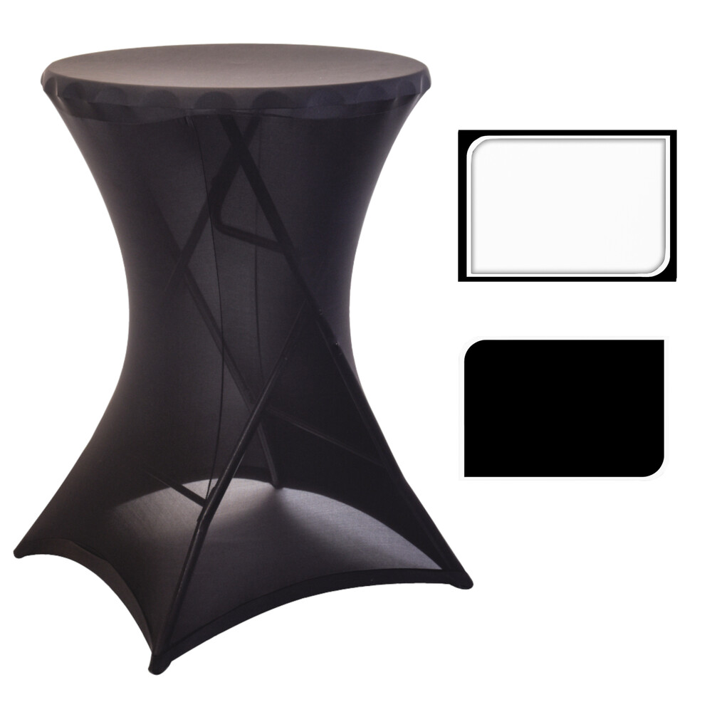 Stehtischhusse Ø 85 x 115 cm aus Polyester & Elastan in verschiedenen Farben