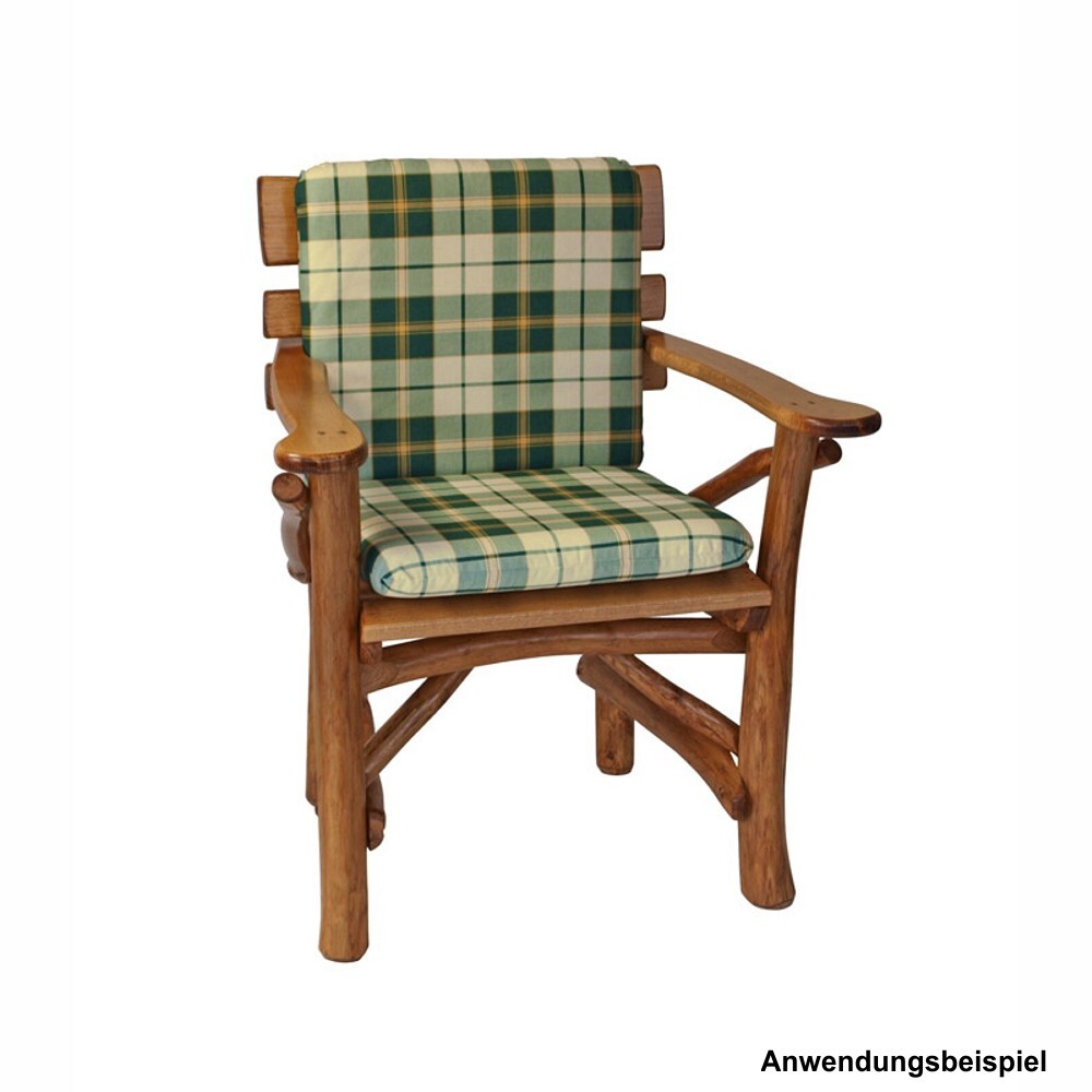 Auflage Boston für Gartensessel kariert 48 x 88 x 7 cm