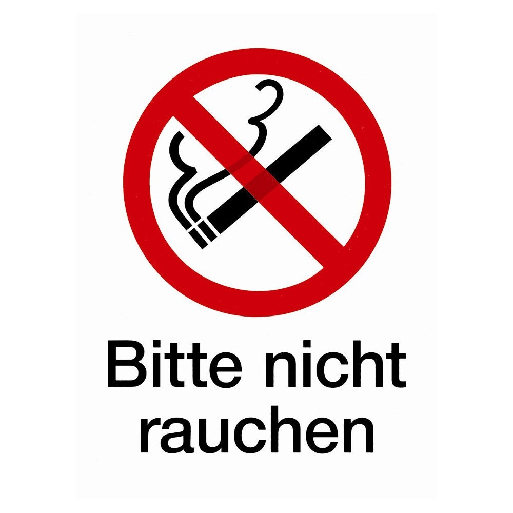 Rauchen verboten Schild 194 x 260 mm, selbstklebend image number 0