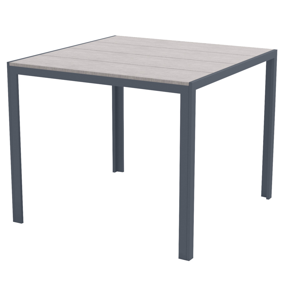 Gartentisch Nonwood 90 x 90 cm mit Aluminiumgestell