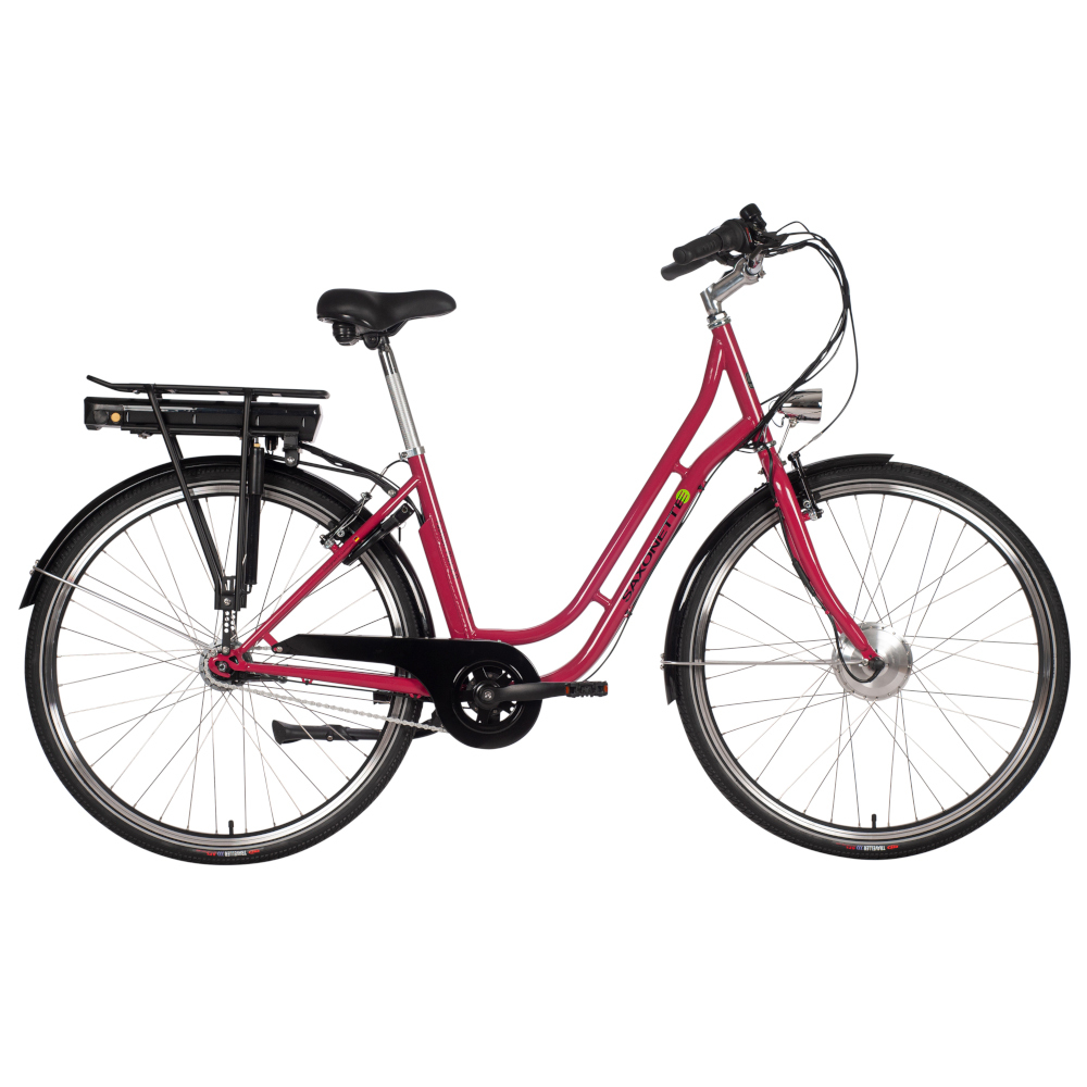 Fahrrad E-Bike City Pedelec rot glanz 28''