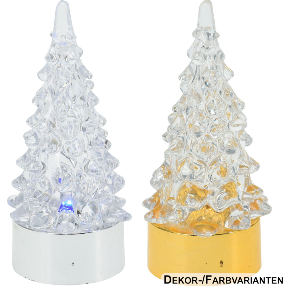 LED Weihnachtsbaum 3er Set Gold oder Silber