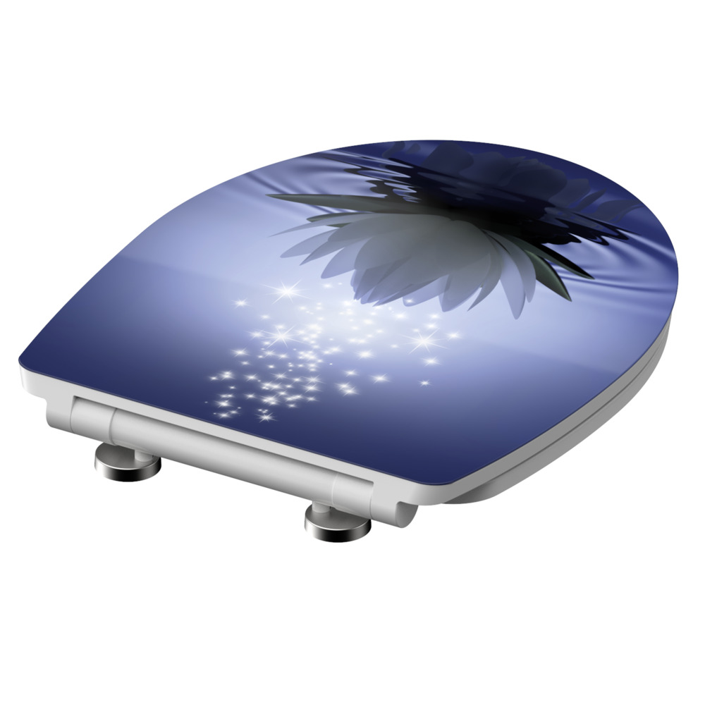 WC-Sitz High Gloss Absenkautomatik Schnellverschluss Water Lily image number 0