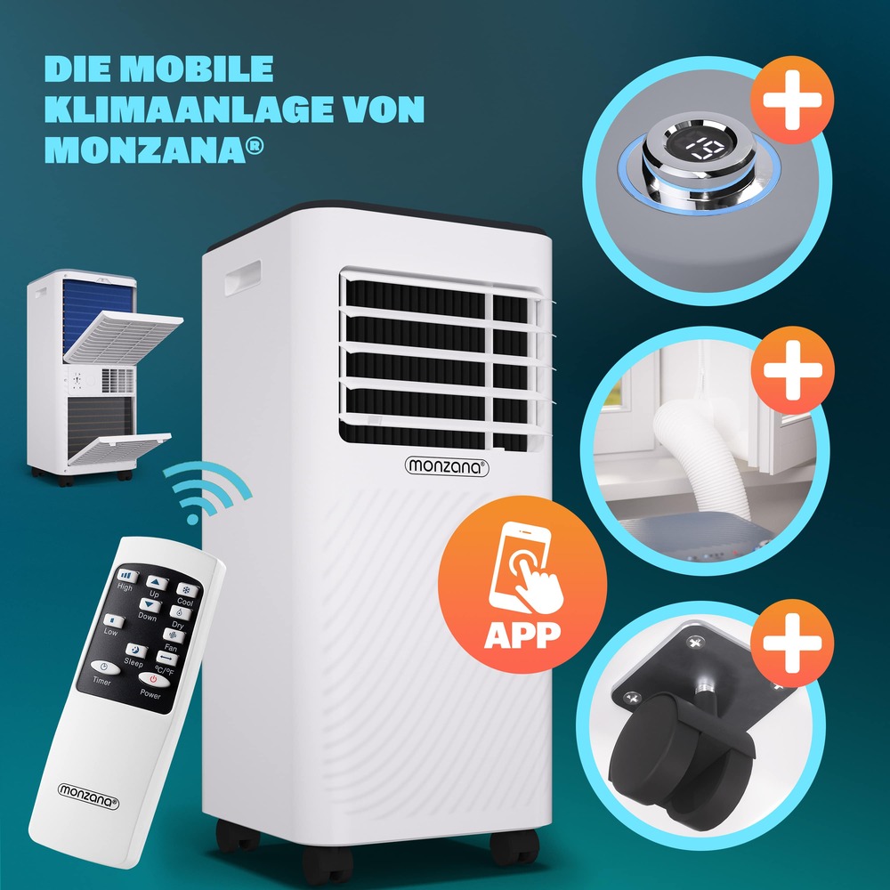 monzana&reg; Mobile Klimaanlage 9000 BTU SmartLife image number 2