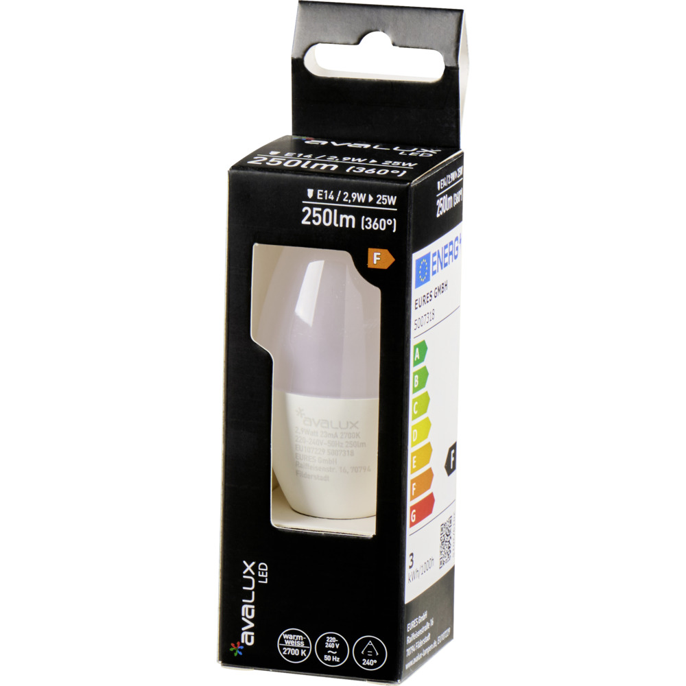 LED Lampe in Kerzenform 3 Watt und E14 Sockel image number 1
