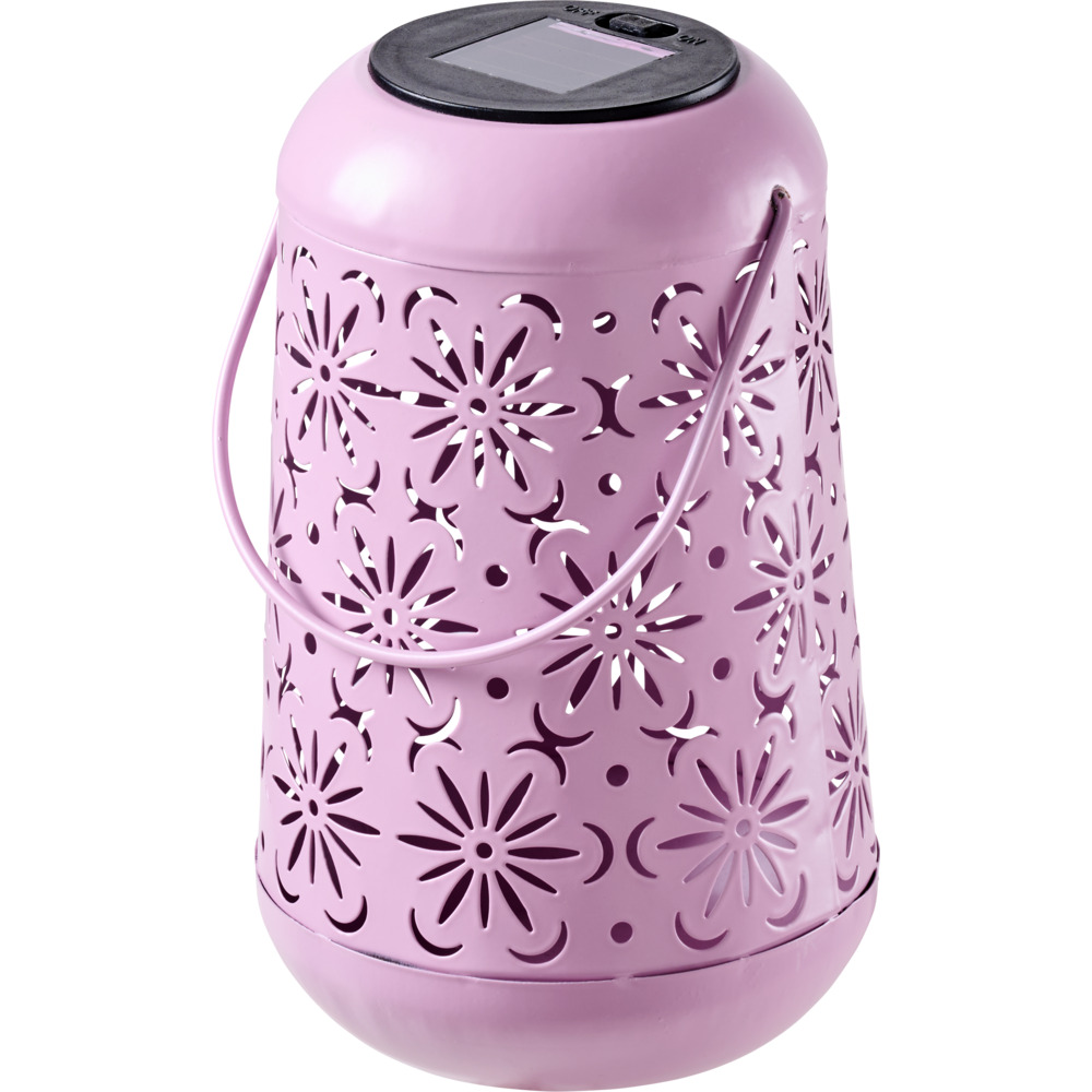 LED-Solar-Tischlampe "Mandela" rosa
