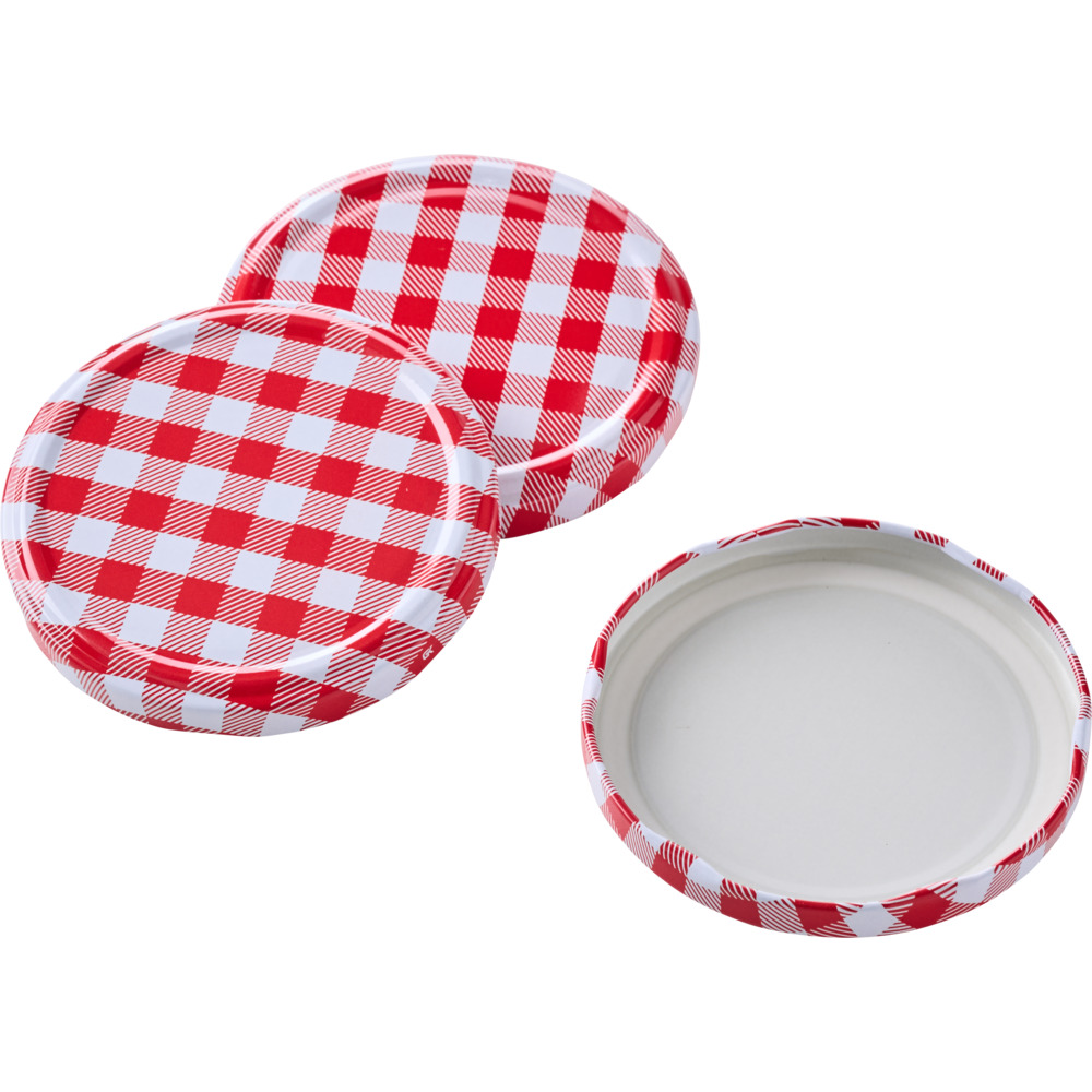Ersatzdeckel f&uuml;r Sturzgl&auml;ser 3 St&uuml;ck rot wei&szlig; image number 1