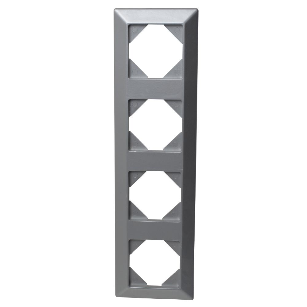 Rahmen 4-fach Standard Quadro Kunststoff silber image number 0