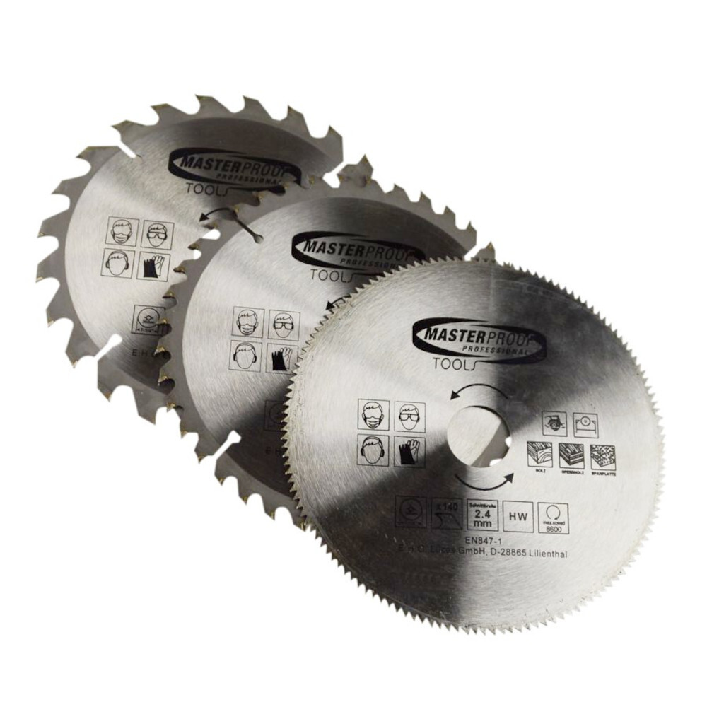 Kreissägeblatt-Set Ø 185 mm 3-teilig
