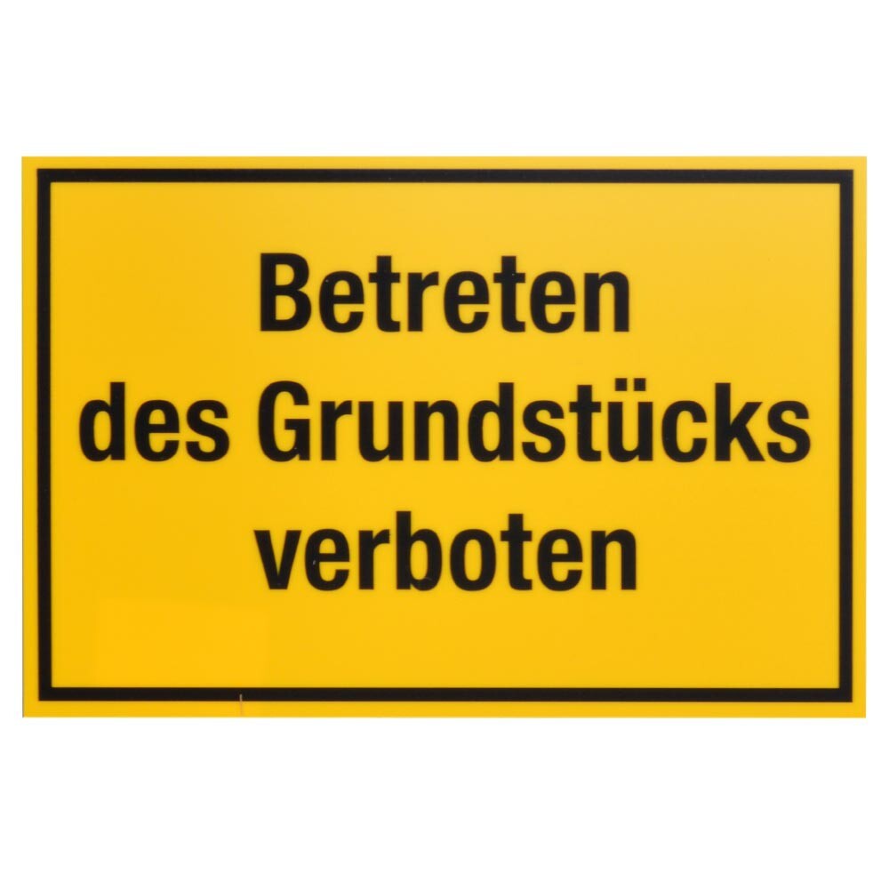 Schild Betreten des Grundstücks verboten 300 x 200 mm