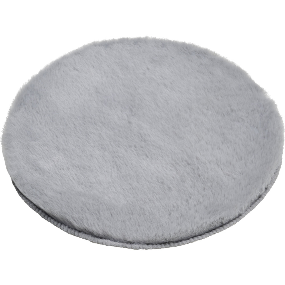 Kunstfell Ø 38 cm in verschiedenen Farben aus Polyester und Wildlederimitat