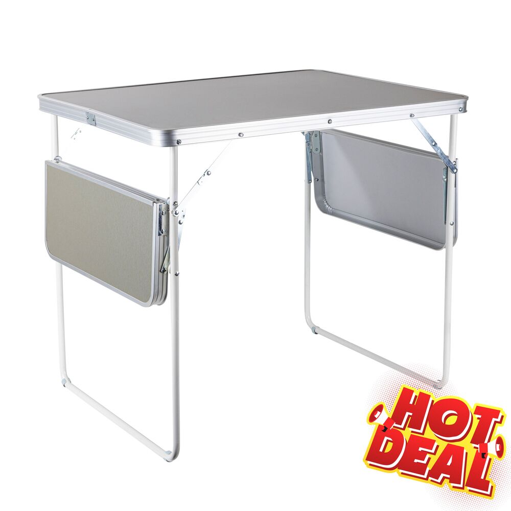 Campingtisch mit seitliche Ablagen 116/79,5 x 60 x 70cm