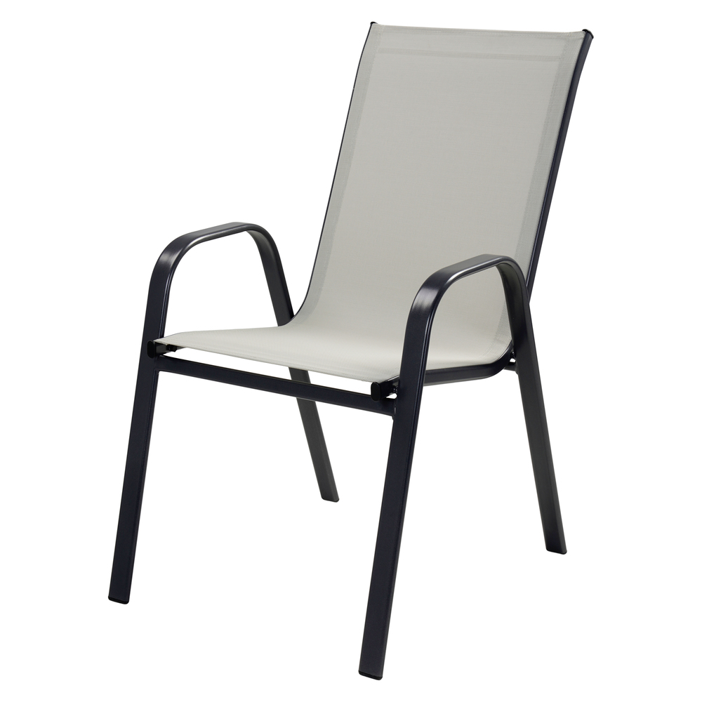 Stapelsessel mit Metallgestell und Textilbespannung image number 0