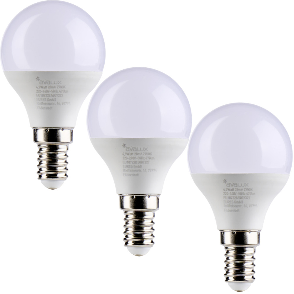 Sparpack 3 Stück LED Lampen Tropfenform E14 5W 470lm