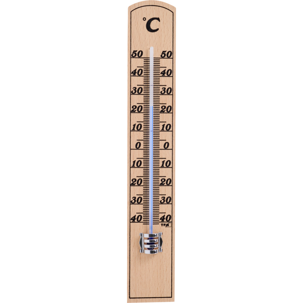 Thermometer für den Innenbereich aus Buche zum Aufhängen image number 1