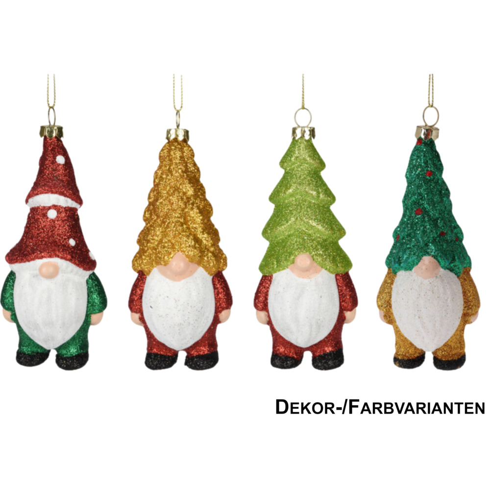 Weihnachtsschmuck Zwerg 12,5 cm, 4-fach sortiert image number 0